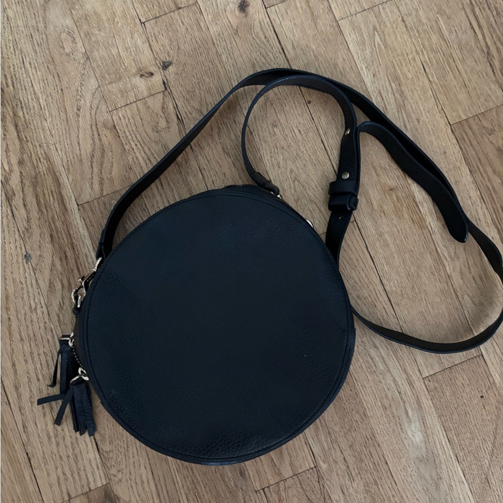 Cuyana Black Leather Crossbody Bag